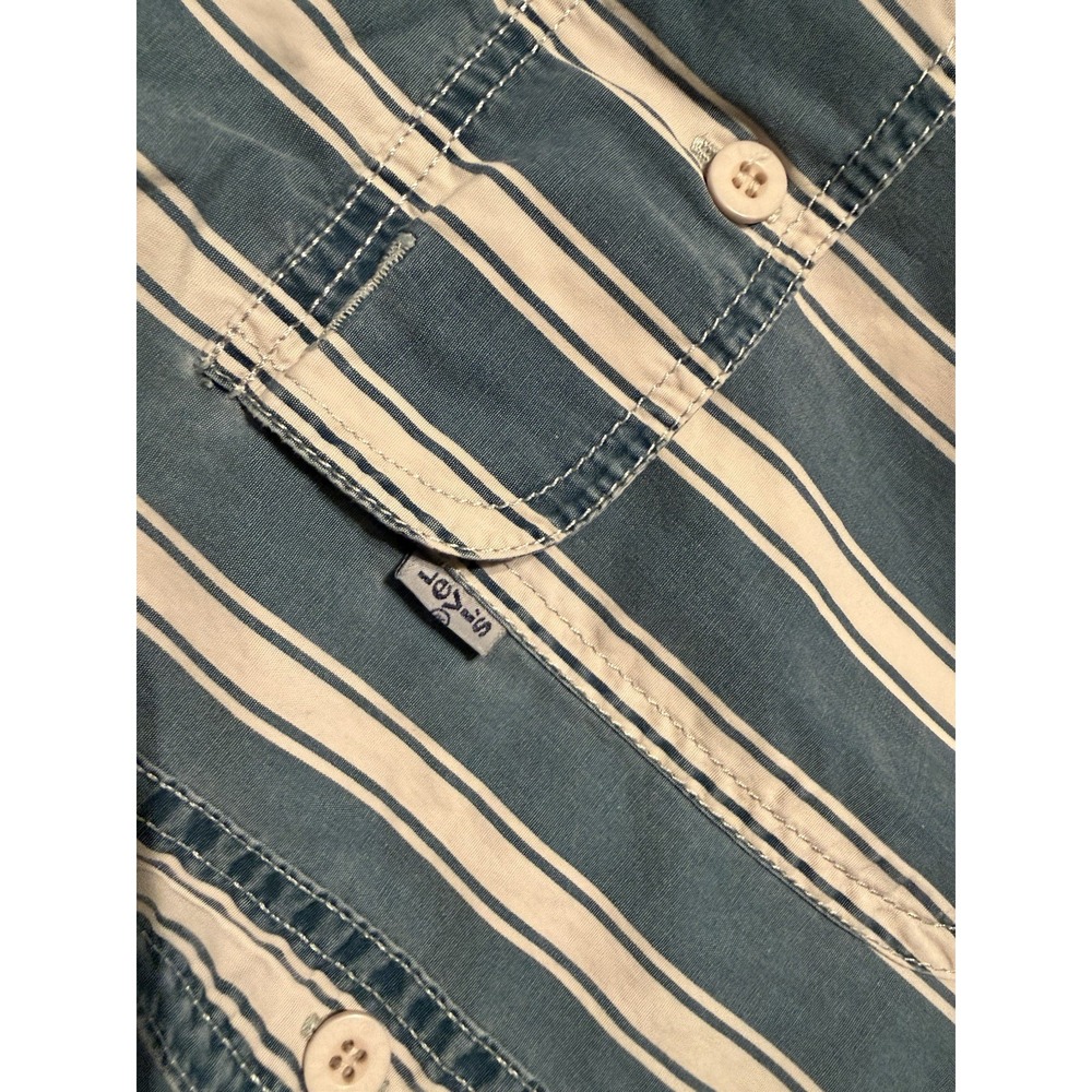 Men's Vintage 90S Levi Striped Aqua Blue Xl 26 X 29